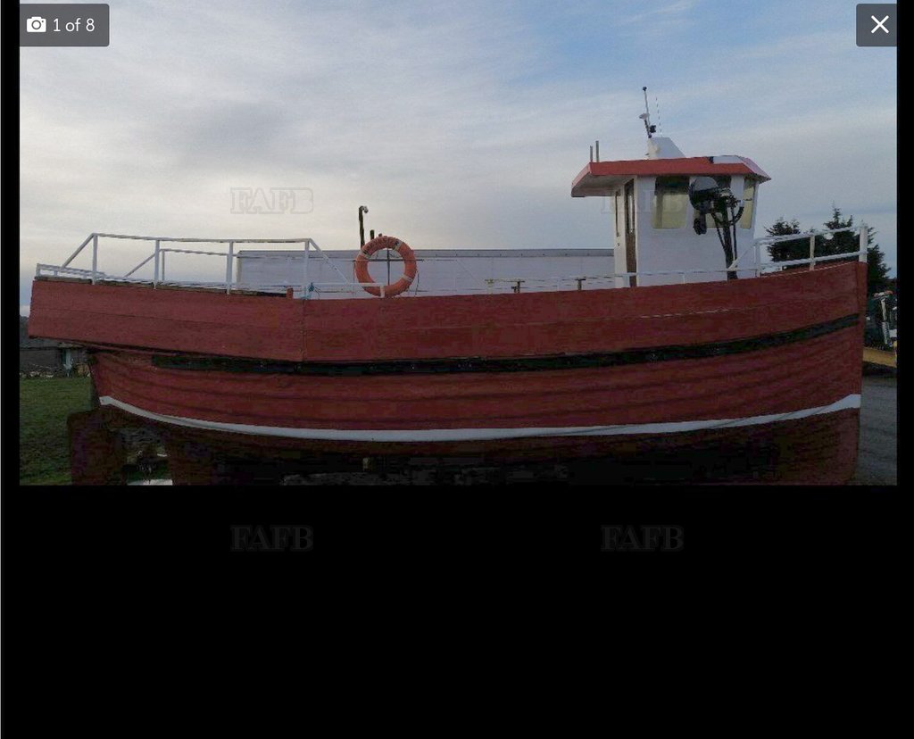 Clinker built creel / fishing boat